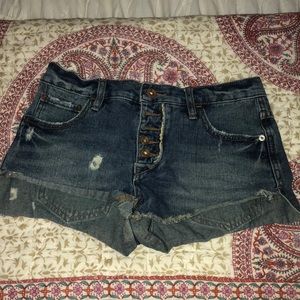 free people jean shorts